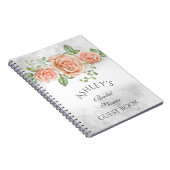 Blush Pink Floral Speciaal Guest Book Notitieboek (Rechterzijde)