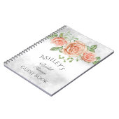 Blush Pink Floral Speciaal Guest Book Notitieboek (Linkerzijde)