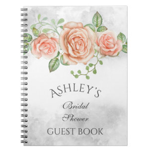 Blush Pink Floral Speciaal Guest Book Notitieboek