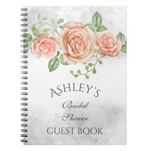 Blush Pink Floral Speciaal Guest Book Notitieboek (Voorkant)