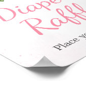 Blush Pink Floral Spring Baby shower Luier Raffle Poster (Hoek)