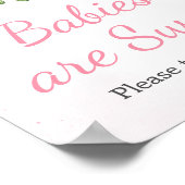 Blush Pink Floral Spring Baby's zijn zoet Poster (Hoek)
