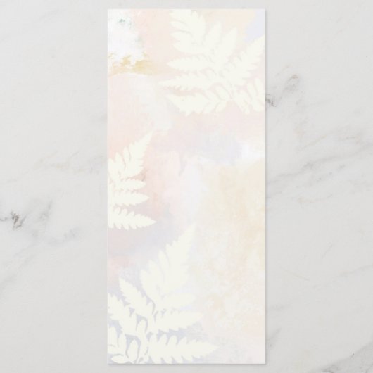 Blush Pink Floral Spring Garden Weddenmenu Menu (Achterkant)