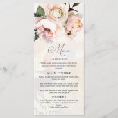 Blush Pink Floral Spring Garden Weddenmenu Menu (Voorkant)