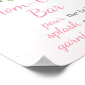 Blush Pink Floral Spring Mom Osa Bar Poster (Hoek)