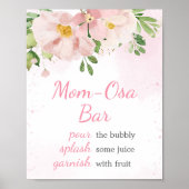 Blush Pink Floral Spring Mom Osa Bar Poster (Voorkant)