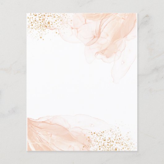 Blush Pink Floral, Spring Pink Wedding Flyer (Achterkant)