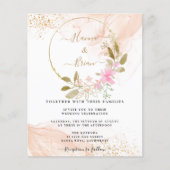 Blush Pink Floral, Spring Pink Wedding Flyer (Voorkant)