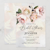 Blush Pink Floral Spring Vrijgezellenfeest Kaart (Voorkant / Achterkant)