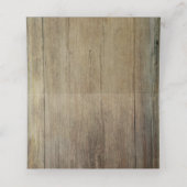 Blush Pink Floral String Lights Rustiek hout Plaatskaartje (Binnenkant ongevouwen)