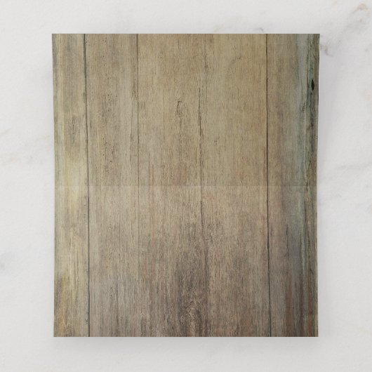 Blush Pink Floral String Lights Rustiek hout Plaatskaartje (Binnenkant ongevouwen)