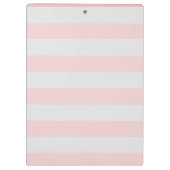 Blush Pink  Floral Stripes Aangepast Klembord (Achterkant)