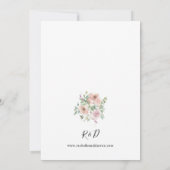 Blush Pink Floral & Succulent 2 Wedding Kaart (Achterkant)
