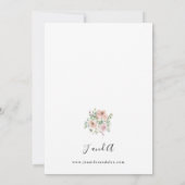 Blush Pink Floral & Succulent Wedding V2 Kaart (Achterkant)