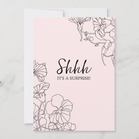 Blush Pink Floral Surprise 30th Birthday Kaart (Achterkant)