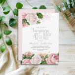 Blush Pink Floral Surprise 40th Birthday Kaart<br><div class="desc">Elegant modern botanisch blush roze waterverf floral (roos) and greenery on white garden-thema verrassing 40th verjaardagsfeest. Tekst,  lettertype,  tekengrootte en kleur zijn volledig aanpasbaar,  zodat deze kaart volledig aan uw behoeften kan worden aangepast.</div>