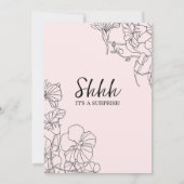 Blush Pink Floral Surprise 50th Birthday Kaart (Achterkant)