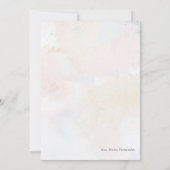 Blush Pink Floral Sweet 16 Birthday Invitation Kaart (Achterkant)