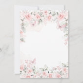 Blush Pink Floral Tijd voor Tea Vrijgezellenfeest Kaart (Achterkant)