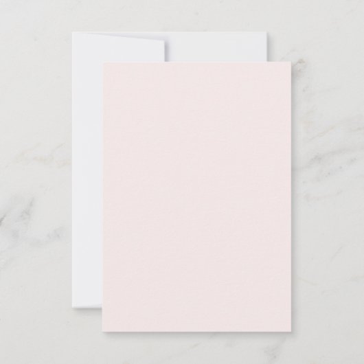 Blush Pink Floral | Verjaardag bedankje Bedankkaart (Achterkant)