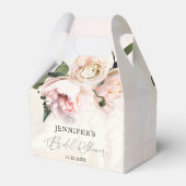 Blush Pink Floral Vrijgezellenfeest Favor Boxes Bedankdoosjes (Achterkant)