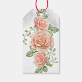 Blush Pink Floral Vrijgezellenfeest Gift Labels Cadeaulabel (Voorkant)