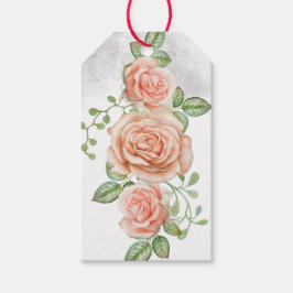 Blush Pink Floral Vrijgezellenfeest Gift Labels Cadeaulabel