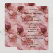 Blush Pink Floral Vrijgezellenfeest Kaart (Voorkant / Achterkant)