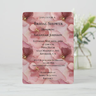 Blush Pink Floral Vrijgezellenfeest Kaart