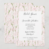  Blush Pink Floral Vrijgezellenfeest Kaart (Voorkant / Achterkant)