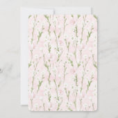  Blush Pink Floral Vrijgezellenfeest Kaart (Achterkant)