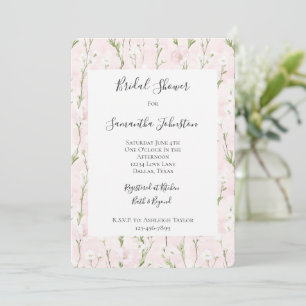 Blush Pink Floral Vrijgezellenfeest Kaart