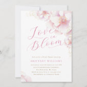 Blush Pink Floral Vrijgezellenfeest Kaart (Voorkant)