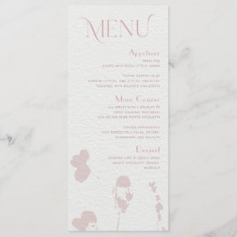 Blush Pink Floral Vrijgezellenfeest Menu Card