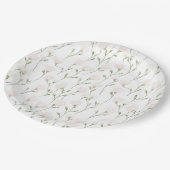 Blush Pink Floral Vrijgezellenfeest Papieren Bordje (Gekanteld)