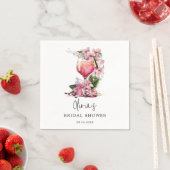 Blush Pink Floral Vrijgezellenfeest Servet (Insitu)