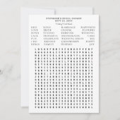 Blush Pink Floral Vrijgezellenfeest Word Search Kaart (Voorkant)