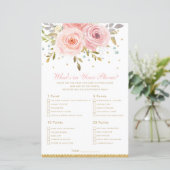 Blush Pink Floral Wat zit er in je telefoonschoeis (Staand voorkant)