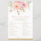 Blush Pink Floral Wat zit er in je telefoonschoeis (Voorkant)