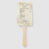 Blush Pink Floral Waterverf  programma Handwaaier (Achterkant)