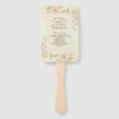 Blush Pink Floral Waterverf  programma Handwaaier (Voorkant)