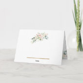 Blush Pink Floral Waterverf Romantic Wedding Bedankkaart (Achterkant)