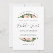 Blush Pink Floral Waterverf Rozen Weddenschap Kaart (Voorkant)
