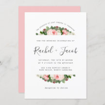 Blush Pink Floral Waterverf  Rozen Weddenschap