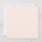 Blush Pink Floral Waterverf Square Weddenschap Kaart (Achterkant)