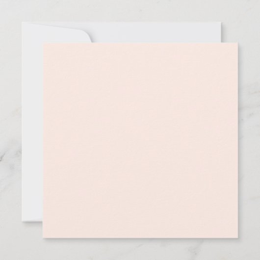 Blush Pink Floral Waterverf Square Weddenschap Kaart (Achterkant)