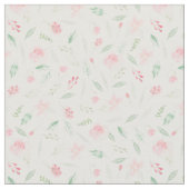 Blush Pink Floral Waterverf Stof (Close Up)