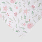Blush Pink Floral Waterverf Tissuepapier (Detail)