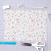 Blush Pink Floral Waterverf Tissuepapier (Craft)