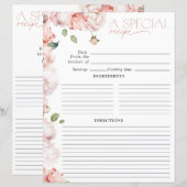 Blush Pink Floral Waterverf Vrijgezellenfeest Reci (Voorkant / Achterkant)